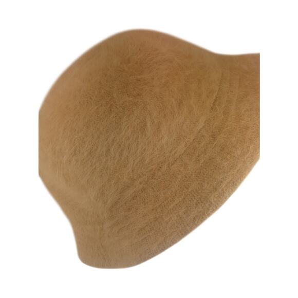 Vintage Disney RN 87429 Angora Blend Fuzzy Bucket Hat Tan 90s Y2K Streetwear - Picture 6 of 8